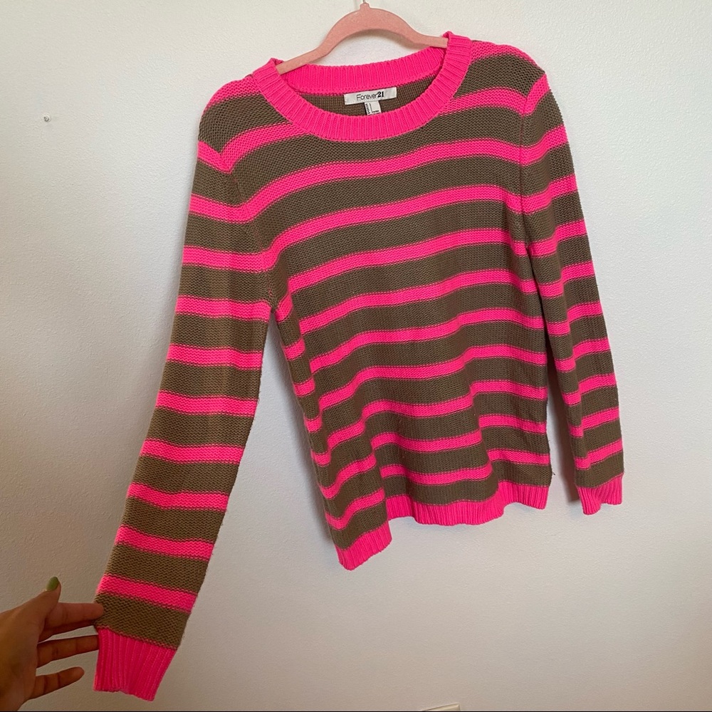 Neon stripped sweater